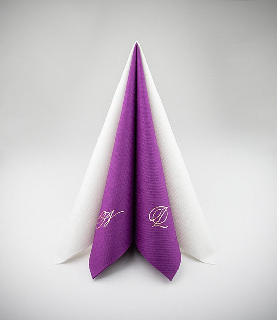 Svatební ubrousky s monogramem - UB01
