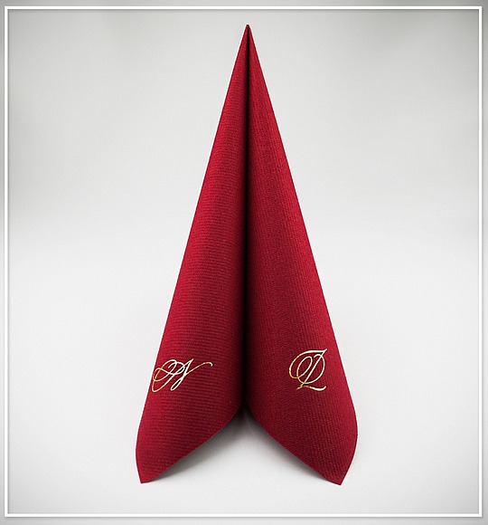 Svatební ubrousky s monogramem - UB07