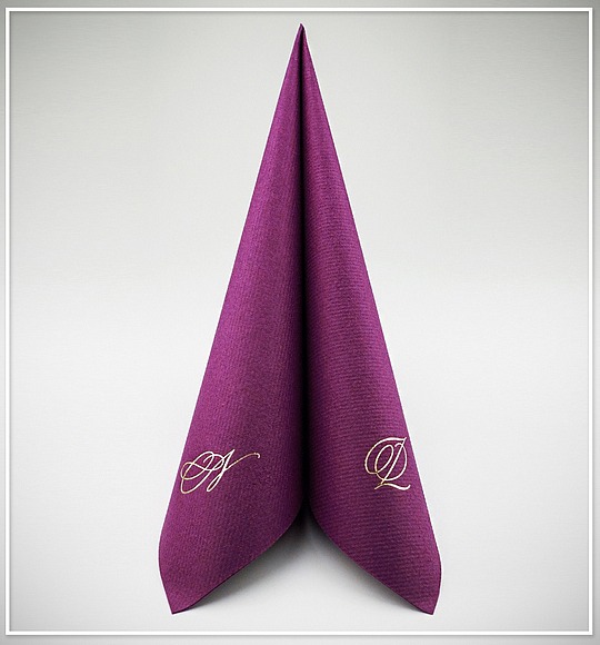 Svatební ubrousky s monogramem - UB09