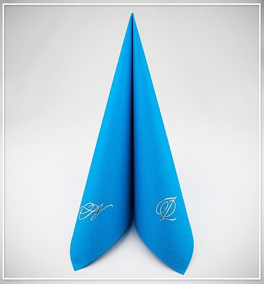 Svatební ubrousky s monogramem - UB12