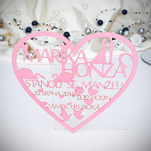 Svatební oznámení na přání zákazníka