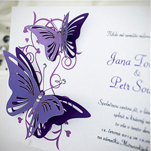 Svatební oznámení na přání zákazníka