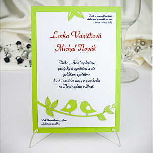 Svatební oznámení na přání zákazníka